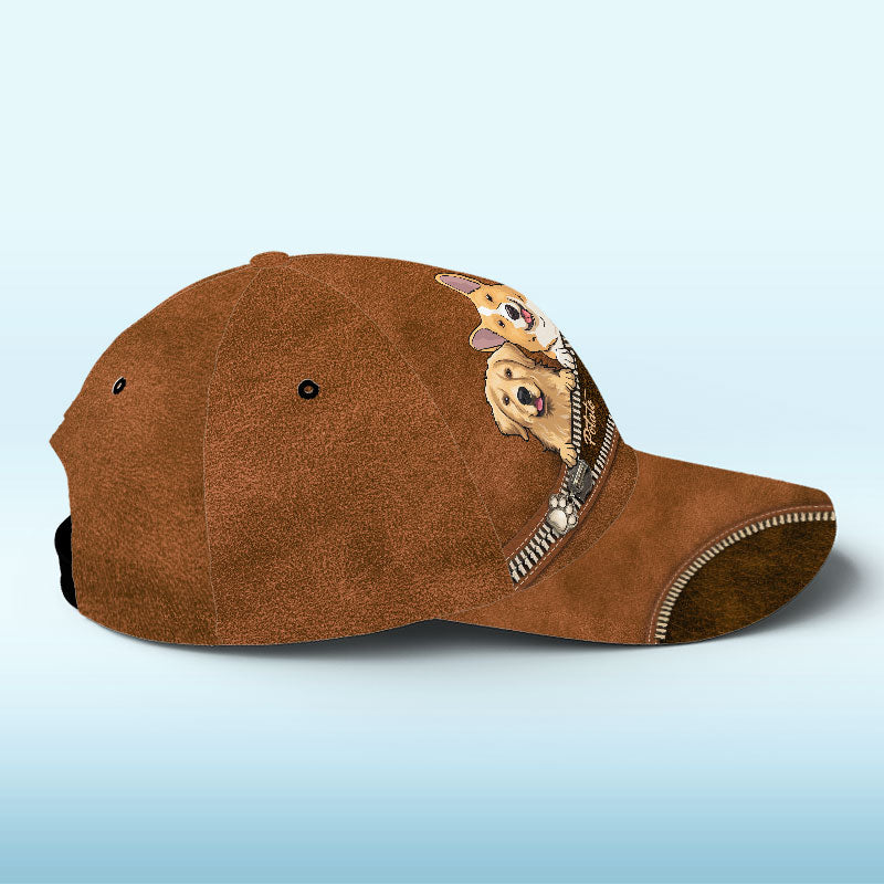 Time Spent With Pets Is Never Wasted - Dog & Cat Personalized Custom Hat, All Over Print Classic Cap - Gift For Pet Owners, Pet Lovers