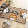 We Rule The House - Cat Personalized Custom Decorative Mat - Gift For Pet Owners, Pet Lovers