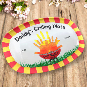 My Daddy, My Master - Family Personalized Custom Platter - Father's Day, Birthday Gift For Dad