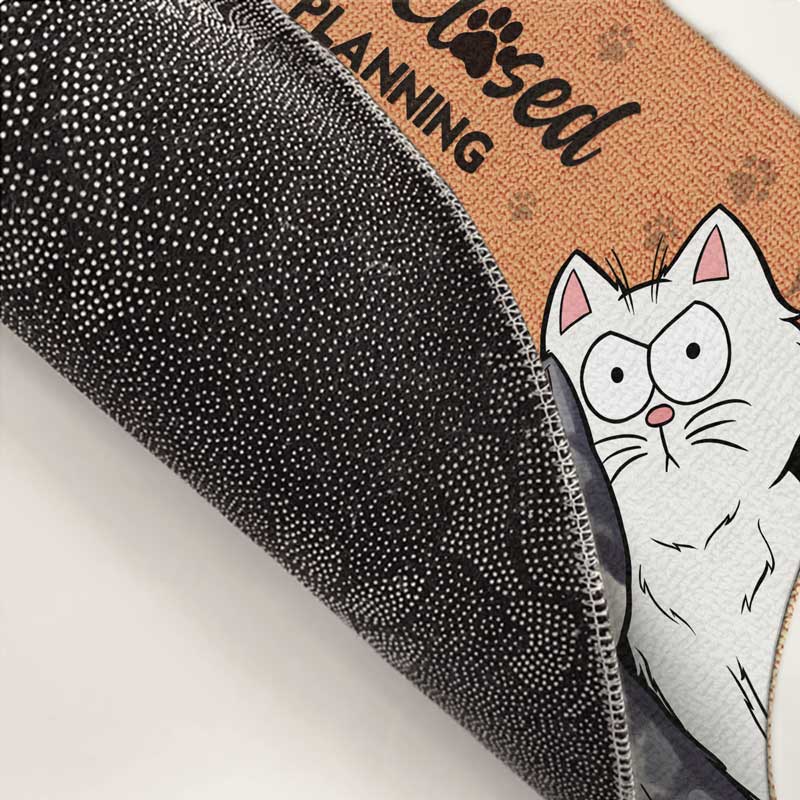 Keep Door Closed, Cats Planning Escape - Cat Personalized Custom Home Decor Decorative Mat - House Warming Gift, Gift For Pet Owners, Pet Lovers