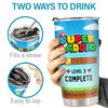 You Are Our Super Daddio - Family Personalized Custom Tumbler - Birthday Gift For Mom, Dad