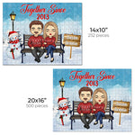 We Belong Together - Couple Personalized Custom Jigsaw Puzzle - Christmas Gift For Husband Wife, Anniversary