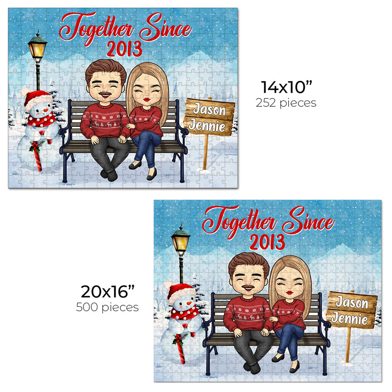 We Belong Together - Couple Personalized Custom Jigsaw Puzzle - Christmas Gift For Husband Wife, Anniversary