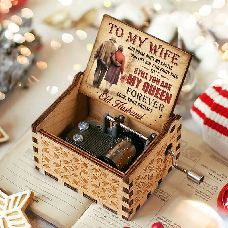 3.7" Our Home Ain’t No Castle But Still You Are My Queen Forever - Couple Music Box - Gift For Husband Wife, Anniversary