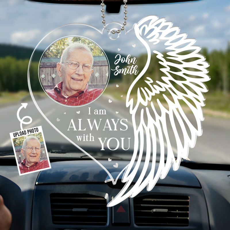 Custom Photo You Were My Hardest Goodbye - Memorial Personalized Custom Car Ornament - Acrylic Custom Shaped - Sympathy Gift For Family Members