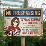 Custom Name Funny Dog Lover Gifts for Women - Personalized Metal Sign