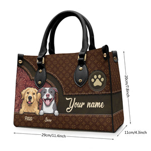 Life Is Better With Beloved Fur Baby - Dog & Cat Personalized Custom Leather Handbag - Gift For Pet Owners, Pet Lovers