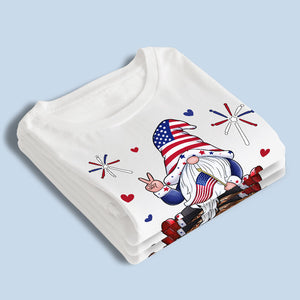 Happy Holidays Gnome - Family Personalized Custom Unisex T-shirt, Hoodie, Sweatshirt - 4th Of July, Birthday Gift For Grandma