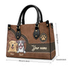 Life Is Better With Fur Baby - Dog & Cat Personalized Custom Leather Handbag - Gift For Pet Owners, Pet Lovers