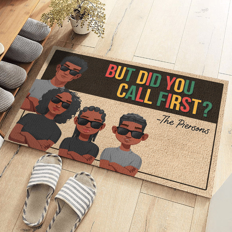 Okay but Did You Text First Doormats Funny Personalized Quotes