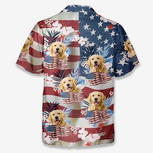 Custom Photo I Need Vitamin Sea - Dog & Cat Personalized Custom Unisex Patriotic Tropical Hawaiian Aloha Shirt - Independence Day, 4th Of July, Summer Vacation Gift, Gift For Pet Owners, Pet Lovers