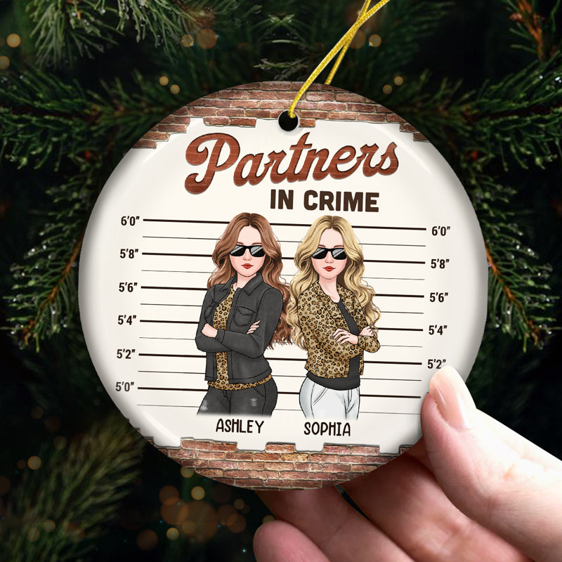 You're The She To My Nanigans - Bestie Personalized Custom Ornament - Ceramic Round Shaped - Christmas Gift For Best Friends, BFF, Sisters