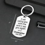 Custom Photo Until I See You Again - Memorial Personalized Custom Keychain - Sympathy Gift For Family Members