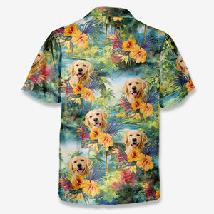 Custom Photo Let The Summer Begin - Dog & Cat Personalized Custom Unisex Tropical Hawaiian Aloha Shirt - Summer Vacation Gift, Gift For Pet Owners, Pet Lovers