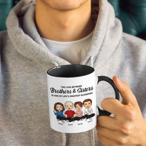 Brothers Sisters One Of Life’s Greatest Blessings - Family Personalized Custom Accent Mug - Gift For Siblings, Brothers, Sisters