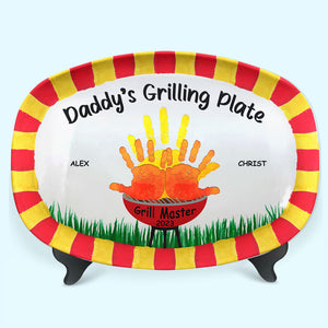 My Daddy, My Master - Family Personalized Custom Platter - Father's Day, Birthday Gift For Dad