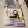The Love Of My Life - Couple Personalized Custom Blanket - Gift For Husband Wife, Anniversary