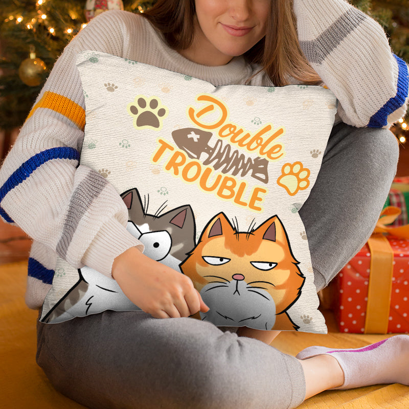 Trouble Makers - Cat Personalized Custom Pillow - Gift For Pet Owners, Pet Lovers