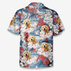 Custom Photo Less Monday More Summer - Dog & Cat Personalized Custom Unisex Tropical Hawaiian Aloha Shirt - Summer Vacation Gift, Gift For Pet Owners, Pet Lovers