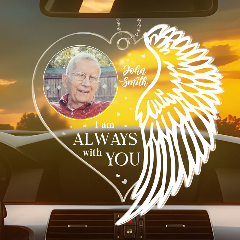 Custom Photo You Were My Hardest Goodbye - Memorial Personalized Custom Car Ornament - Acrylic Custom Shaped - Sympathy Gift For Family Members