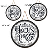The Good Witch's Family - Family Personalized Custom Round Shaped Home Decor Wood Sign - Halloween Gift For Family Members