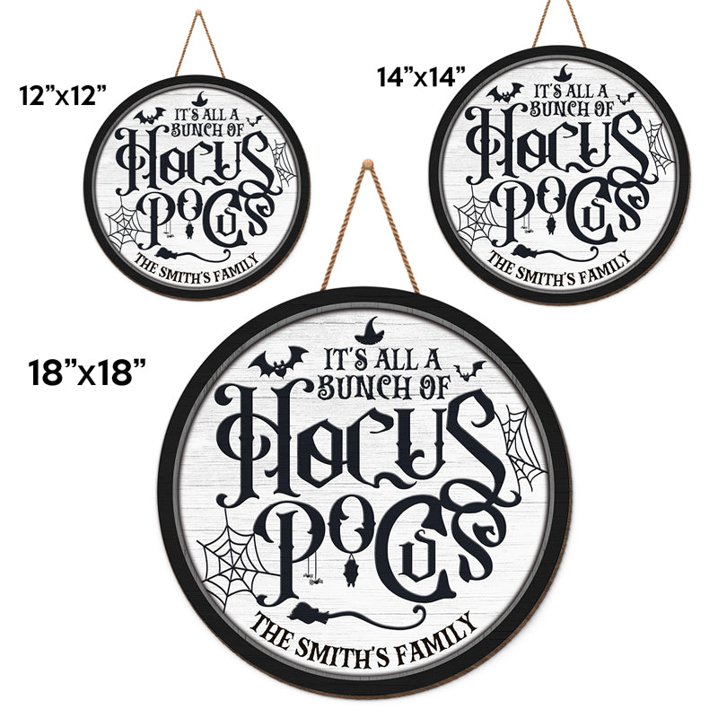 The Good Witch's Family - Family Personalized Custom Round Shaped Home Decor Wood Sign - Halloween Gift For Family Members