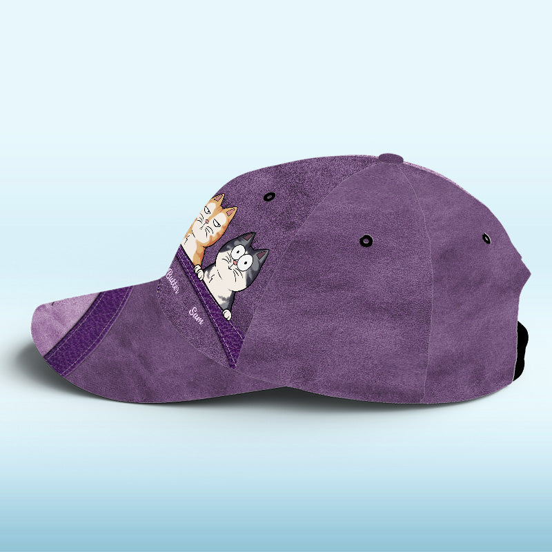 Keep Calm And Love Cats Blue - Cat Personalized Custom Hat, All Over Print Classic Cap - New Arrival, Gift For Pet Owners, Pet Lovers