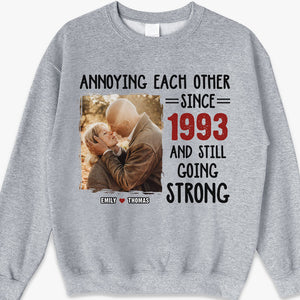 Custom Photo Annoying Each Other Forever - Couple Personalized Custom Unisex T-shirt, Hoodie, Sweatshirt - Gift For Husband Wife, Anniversary