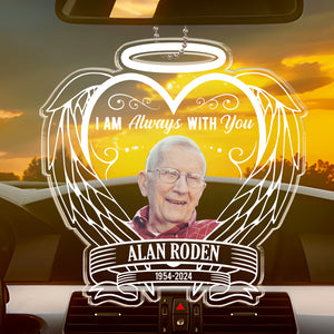 Custom Photo Always On My Mind - Memorial Personalized Custom Car Ornament - Acrylic Custom Shaped - Sympathy Gift For Family Members