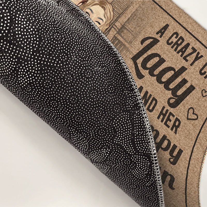 You Me And The Cats - Couple Personalized Custom Home Decor Decorative Mat - Gift For Husband Wife, Pet Owners, Pet Lovers