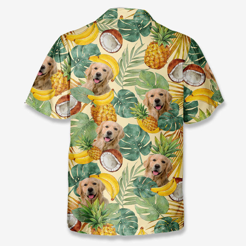 Custom Photo Fruity Juicy Summer - Dog & Cat Personalized Custom Unisex Tropical Hawaiian Aloha Shirt - Summer Vacation Gift, Gift For Pet Owners, Pet Lovers