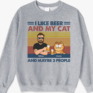 I Like Beer & My Cats - Cat Personalized Custom Unisex T-shirt, Hoodie, Sweatshirt - Gift For Pet Owners, Pet Lovers