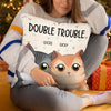 Double Trouble - Cat Personalized Custom Pillow - Gift For Pet Owners, Pet Lovers
