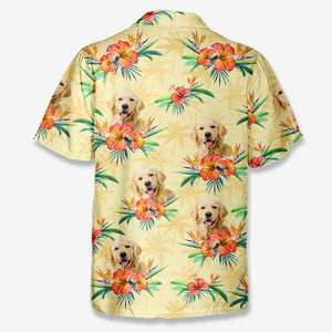 Custom Photo Summer Vibes Only - Dog & Cat Personalized Custom Unisex Tropical Hawaiian Aloha Shirt - Summer Vacation Gift, Gift For Pet Owners, Pet Lovers