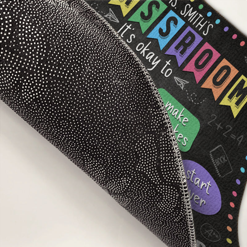 It's Okay To Make Mistakes And Start Over - Teacher Personalized Custom Decorative Mat - Gift For Teacher, Back To School