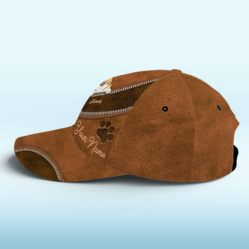Time Spent With Pets Is Never Wasted - Dog & Cat Personalized Custom Hat, All Over Print Classic Cap - Gift For Pet Owners, Pet Lovers