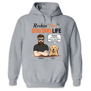 Rockin' The Dog Dad Life - Dog Personalized Custom Unisex T-shirt, Hoodie, Sweatshirt - Father's Day, Gift For Pet Owners, Pet Lovers