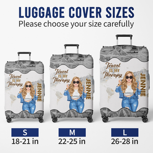 The Sky Is Calling And I Definitely Must Go - Travel Personalized Custom Luggage Cover - Gift For Traveling Lovers