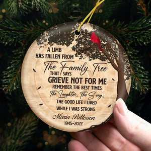 Remember The Best Times - Memorial Personalized Custom Ornament - Ceramic Round Shaped - Sympathy Gift For Family Members
