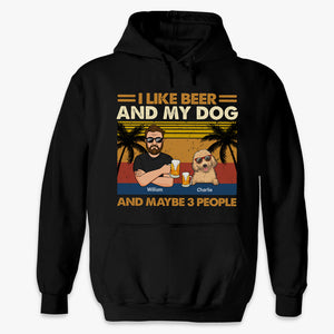 I Like Beer And My Dogs - Dog Personalized Custom Unisex T-shirt, Hoodie, Sweatshirt - Summer Vacation, Gift For Pet Owners, Pet Lovers