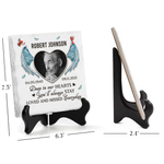 Custom Photo Memorial Angel Tribute Decor - Personalized Ceramic Plaque