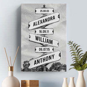 Where Love Never Ends - Family Personalized Custom Vertical Canvas - Gift For Family Members
