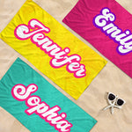 Custom Name Beach Gifts for Women - Personalized Beach Towel