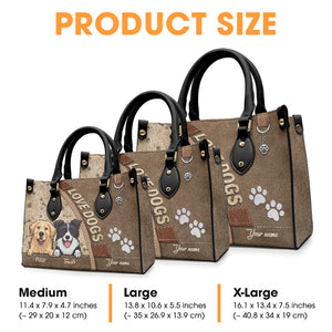 Dogs Make Our Lives Whole - Dog & Cat Personalized Custom Leather Handbag - Gift For Pet Owners, Pet Lovers