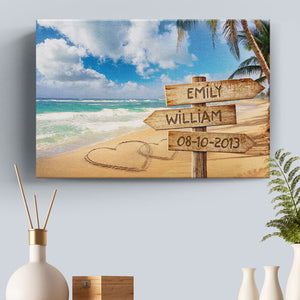 Forever And Always - Couple Personalized Custom Horizontal Canvas - Gift For Husband Wife, Anniversary