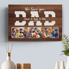 We Love You Daddy - Family Personalized Custom Horizontal Canvas - Independence Day, Gift For Dad, Grandpa