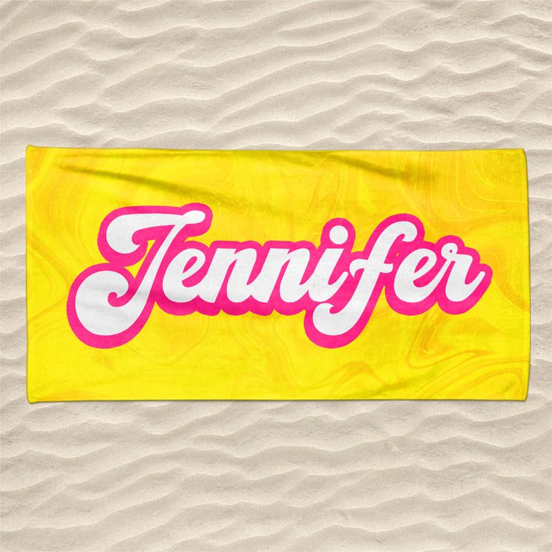 Beach Party All Day Every Day - Family Personalized Custom Beach Towel - Summer Vacation Gift, Gift For Family Members