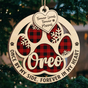 Forever Loved, Forever Missed - Memorial Personalized Custom Ornament - Wood Custom Shaped - Christmas Gift, Sympathy Gift For Pet Owners, Pet Lovers