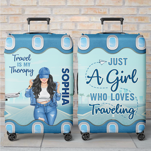 The Sky Is Calling And I Must Go - Travel Personalized Custom Luggage Cover - Gift For Traveling Lovers