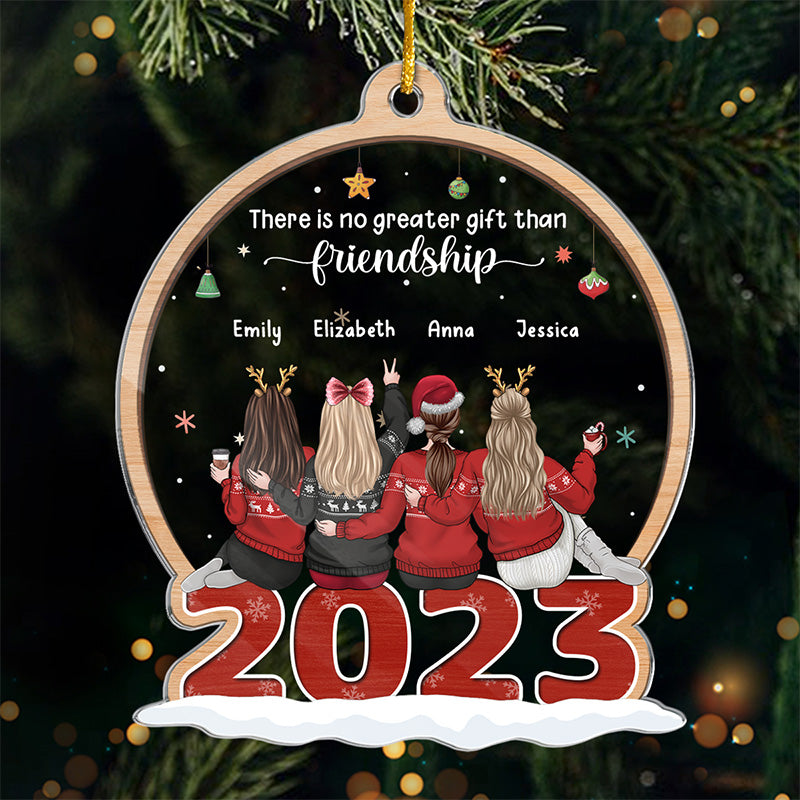 We Are More Than Friends - Bestie Personalized Custom Ornament - Acrylic Custom Shaped - Christmas Gift For Best Friends, BFF, Sisters